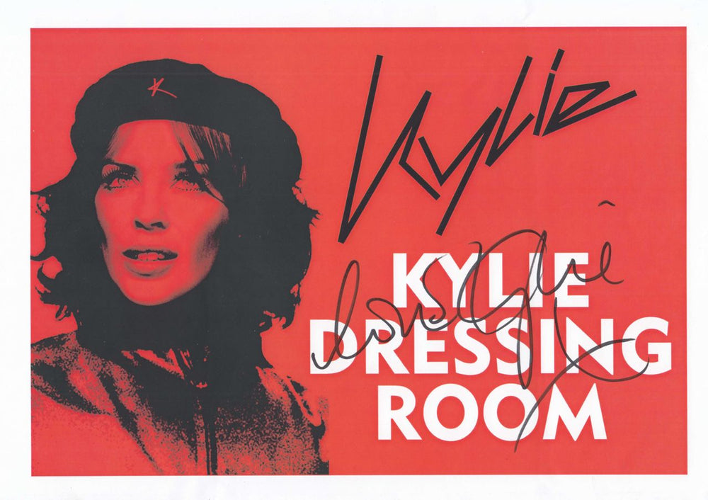 Kylie Minogue Fever 2002 Dressing Room Sign - Autographed UK memorabilia SIGN