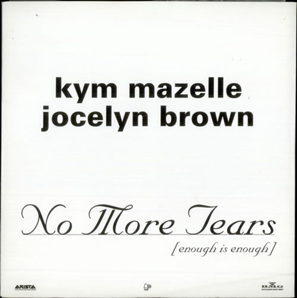 Kym Mazelle No More Tears [Enough Is Enough]- Double Pack UK Promo 12" vinyl single (12 inch record / Maxi-single) TEARS1