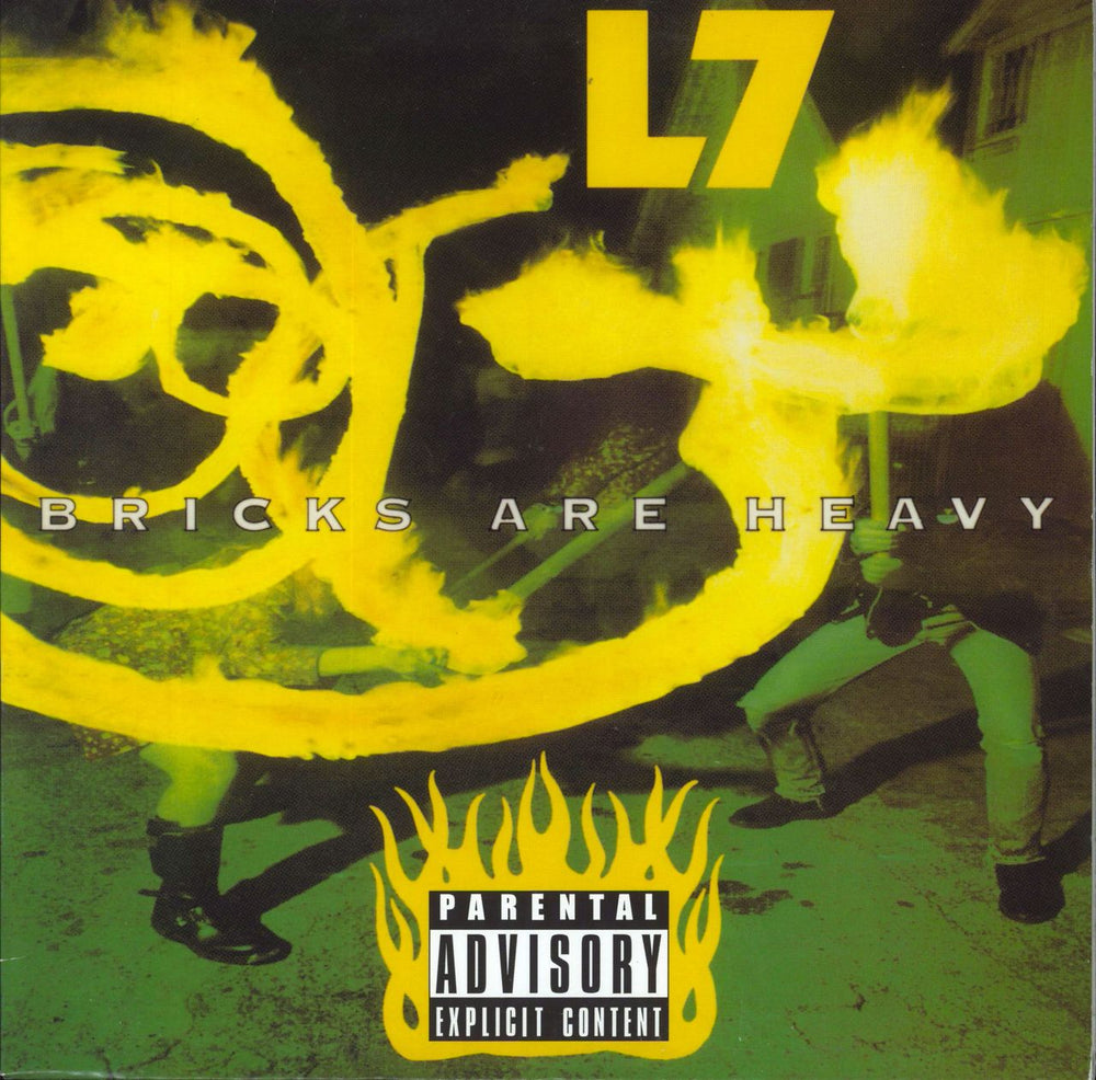 L7 Bricks Are Heavy - Green Vinyl US vinyl LP album (LP record) PLAIN193