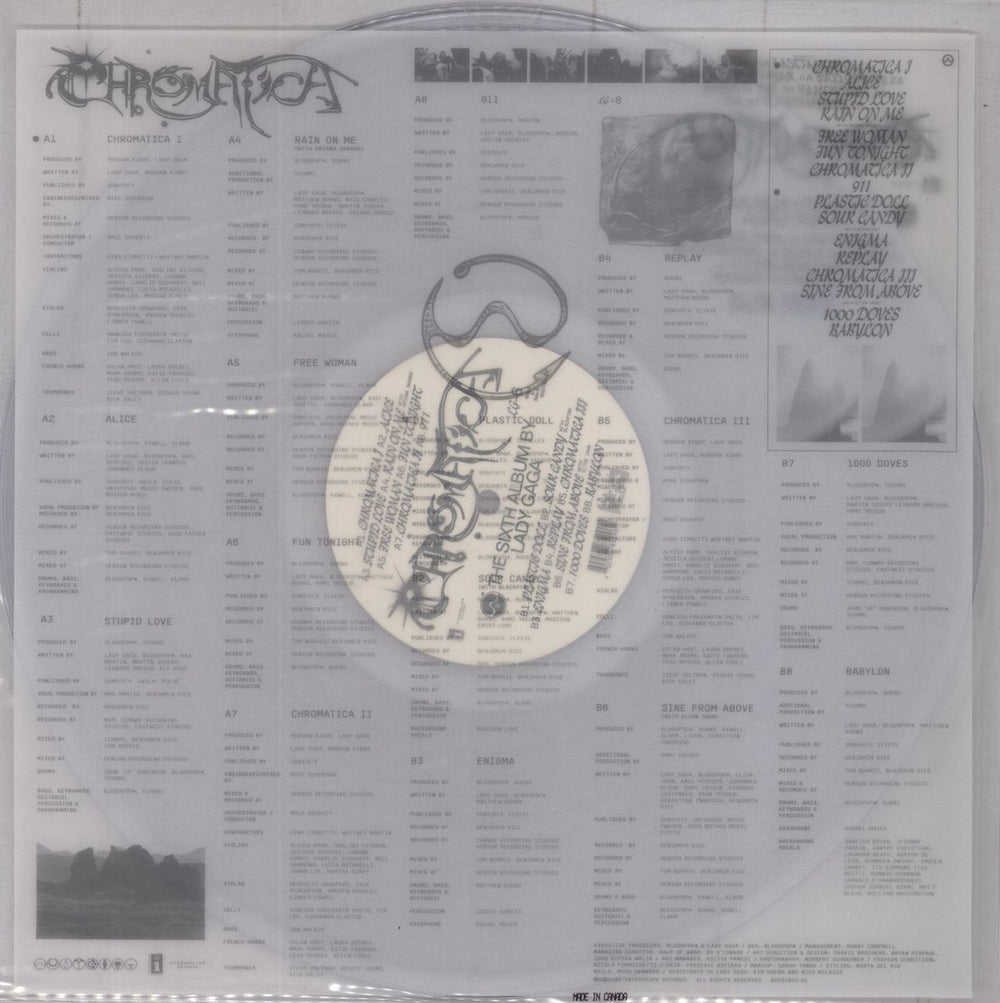 Lady Gaga Chromatica - Clear Vinyl US vinyl LP album (LP record) 602508852961