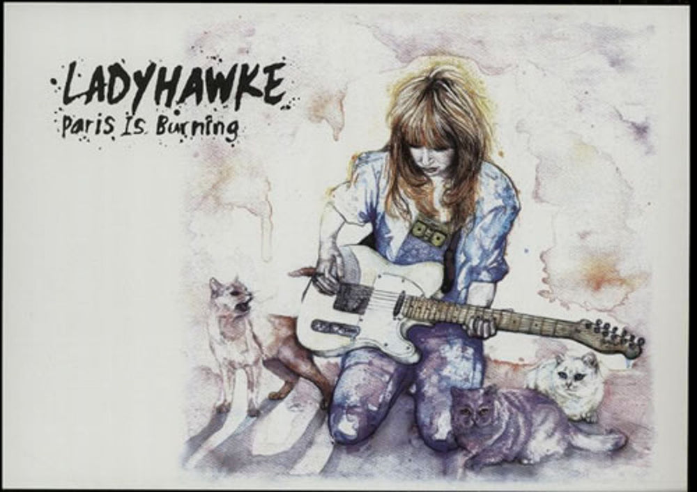 Ladyhawke Promotional Teatowel + Badge + Postcard UK memorabilia LHKMMPR632158