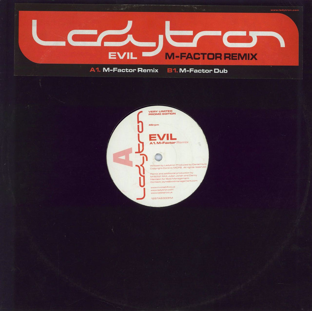 Ladytron Evil - M-Factor Remixes UK Promo 12" vinyl single (12 inch record / Maxi-single) 12STAS3331M