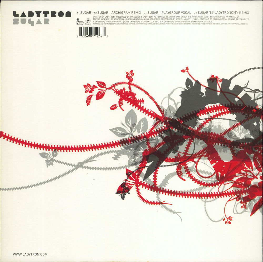 Ladytron Sugar UK 12" vinyl single (12 inch record / Maxi-single) 602498719671