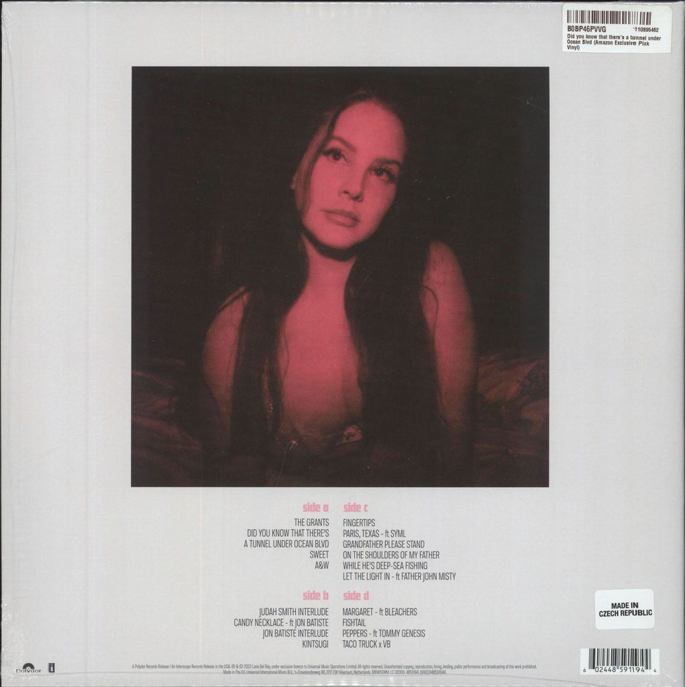 Lana Del Rey Did You Know That There's A Tunnel Under Ocean Blvd - Pink Vinyl + Alternate Cover Art - Sealed UK 2-LP vinyl record set (Double LP Album) 602448591951