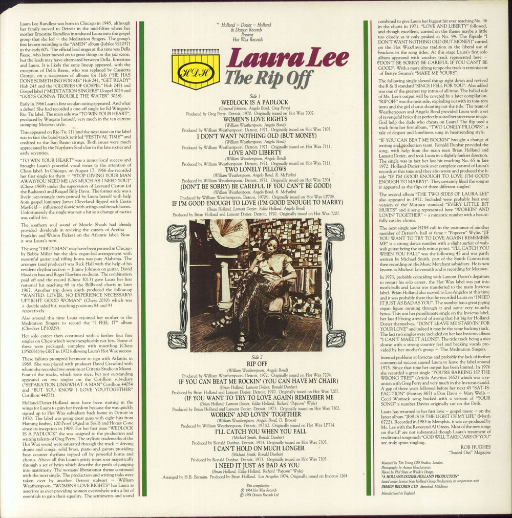 Laura Lee The Rip Off UK vinyl LP album (LP record)