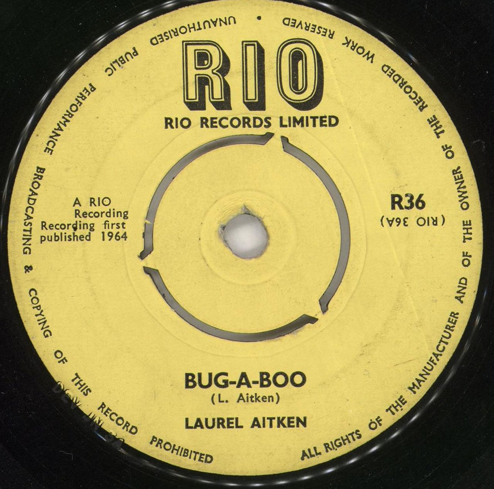 Laurel Aitken You Left Me Standing / Bug-A-Boo UK 7" vinyl single (7 inch record / 45)