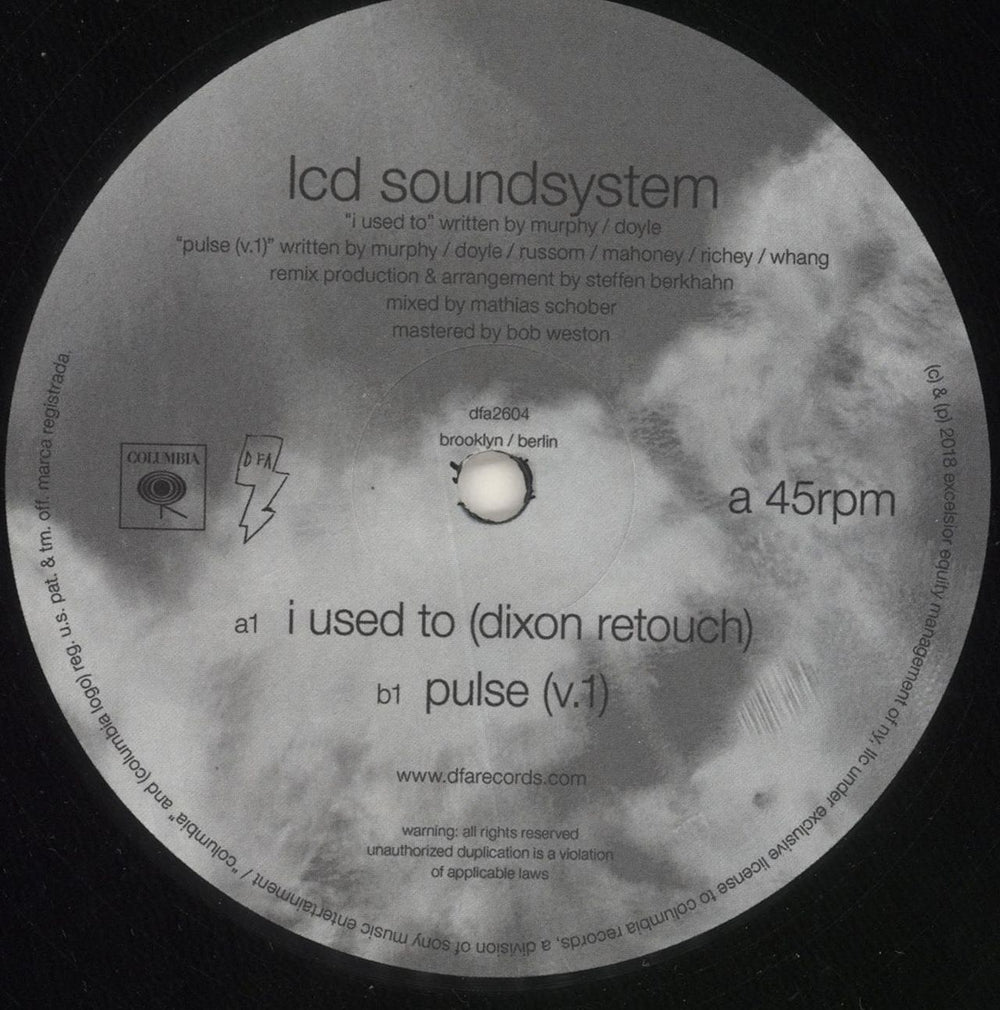 LCD Soundsystem I Used To (Dixon Retouch) UK 12" vinyl single (12 inch record / Maxi-single) DFA2604