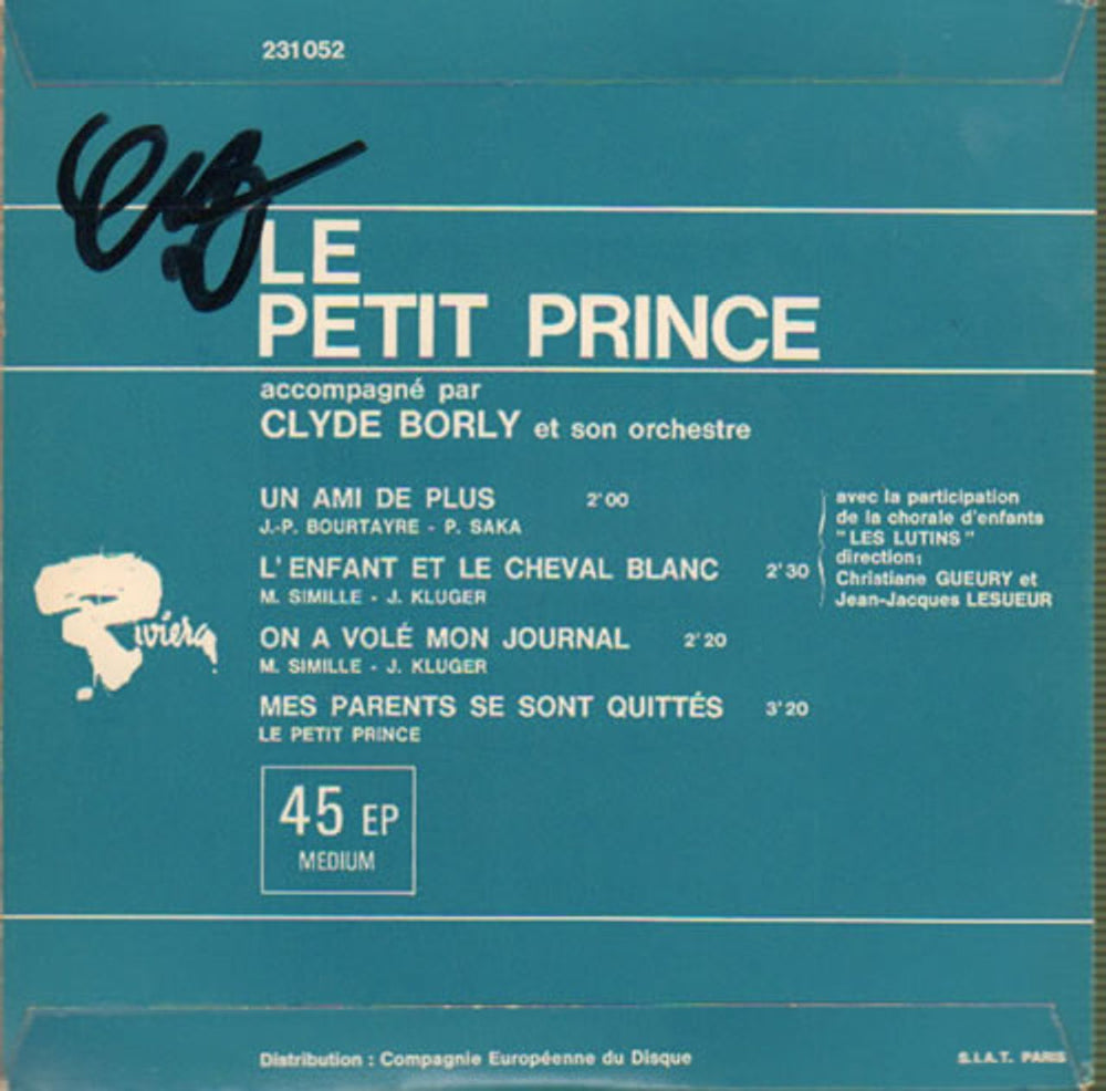 Le Petit Prince Un Ami De Plus EP French 7" vinyl single (7 inch record / 45) L9B07UN641839