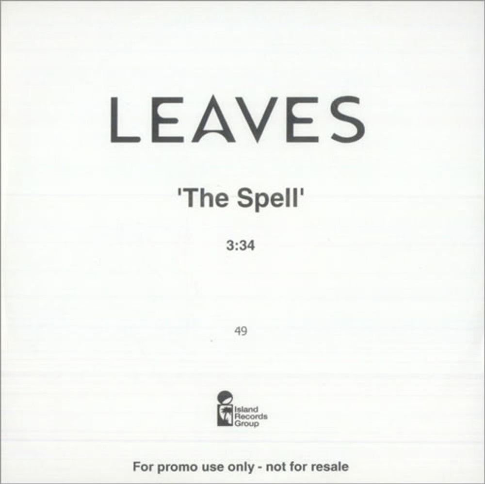 Leaves The Spell UK Promo CD-R acetate CD-R ACETATE