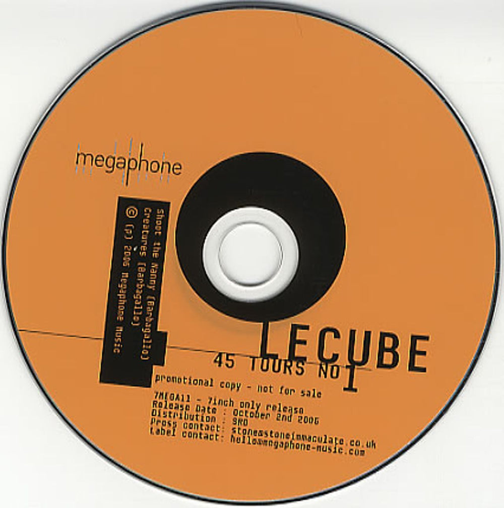 Lecube 45 Tours No 1 UK Promo CD single (CD5 / 5") 7MEGA11