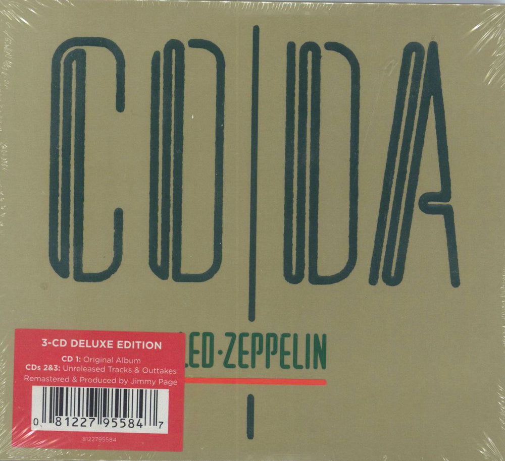 Led Zeppelin Coda: Remastered Deluxe Edition - Sealed UK 3-CD album set (Triple CD) 8122795584