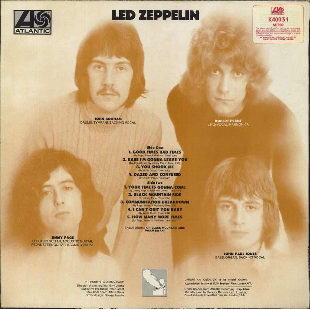 Led Zeppelin Led Zeppelin - 3rd (B) - VG UK vinyl LP album (LP record)