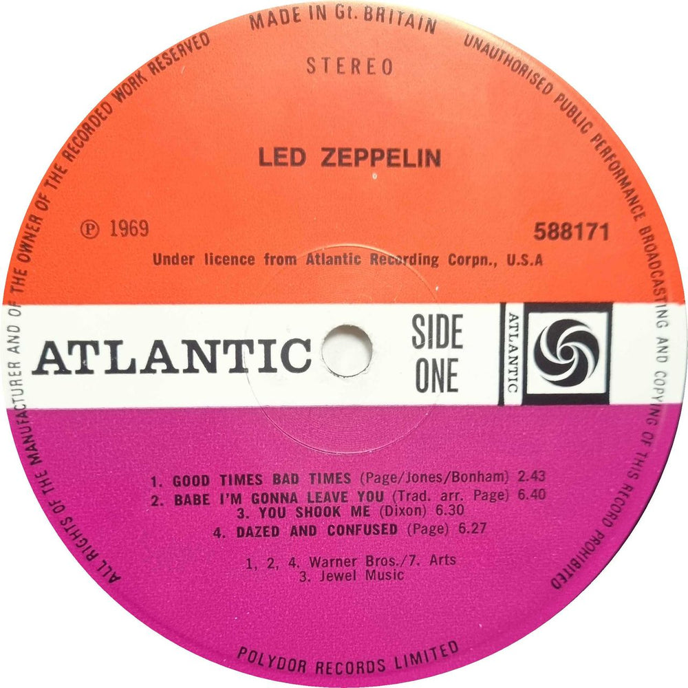 Led Zeppelin Led Zeppelin - 3rd (B) - VG UK vinyl LP album (LP record) ZEPLPLE708127