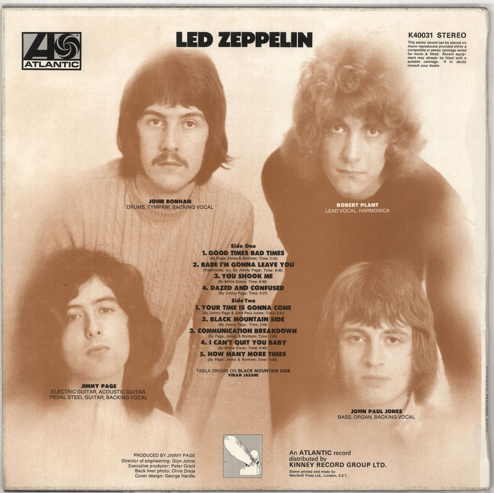 Led Zeppelin Led Zeppelin - 4th UK vinyl LP album (LP record) ZEPLPLE281569