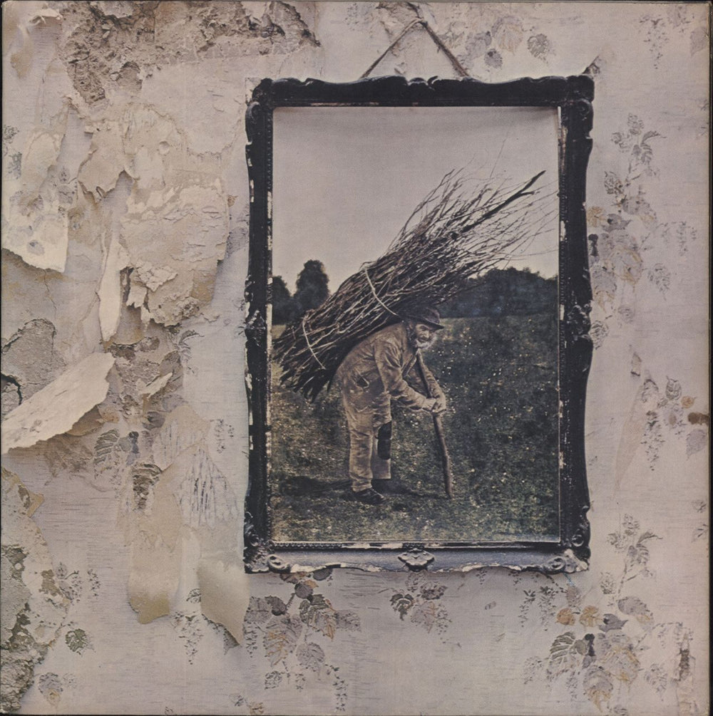Led Zeppelin Led Zeppelin IV - 4th - Overstickered Label - Crossed 