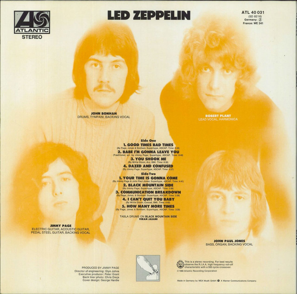 Led Zeppelin Led Zeppelin - Non barcoded German vinyl LP album (LP record)