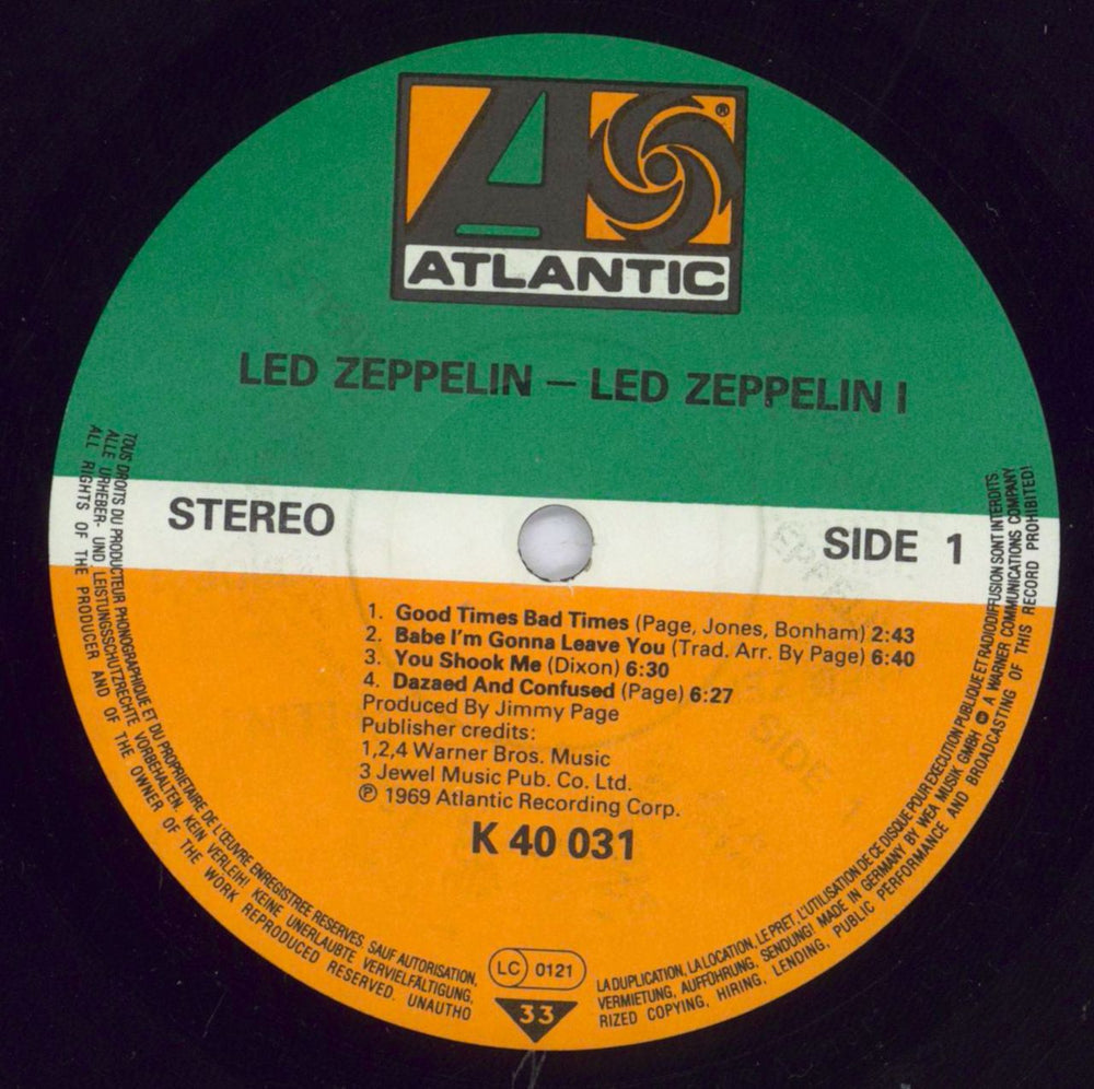 Led Zeppelin Led Zeppelin - Non barcoded German vinyl LP album (LP record) ZEPLPLE829944