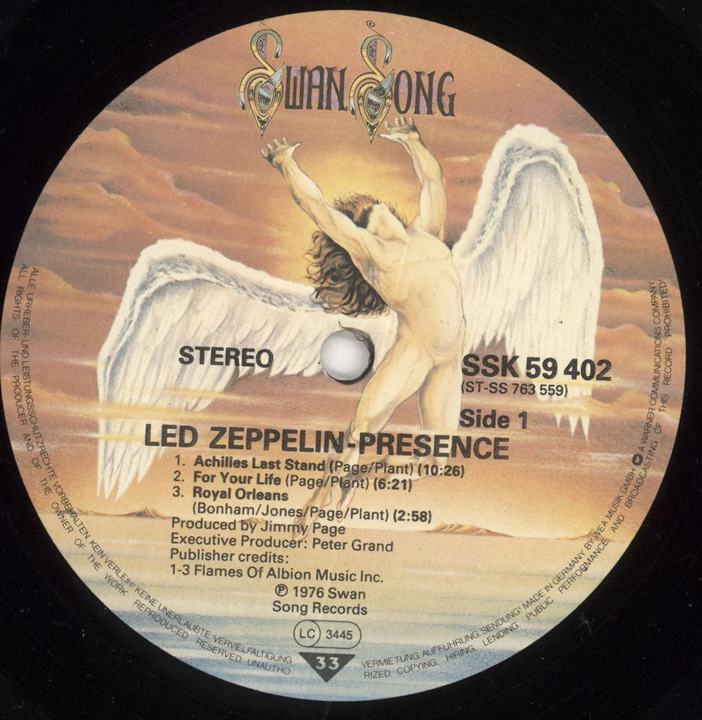 Led Zeppelin Presence - Stickered German vinyl LP album (LP record) ZEPLPPR232753