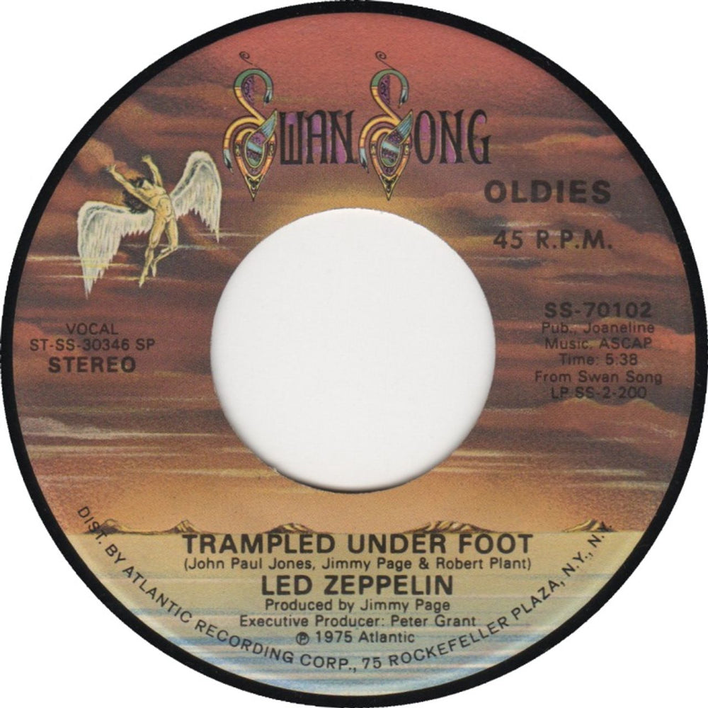 Led Zeppelin Trampled Under Foot - Oldies Label US 7" vinyl single (7 inch record / 45) SS-70102