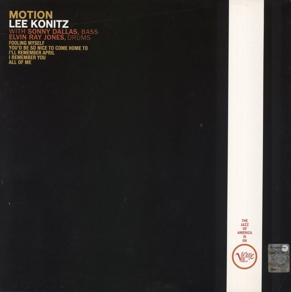 Lee Konitz Motion - 180gm Vinyl + Booklet UK vinyl LP album (LP record)