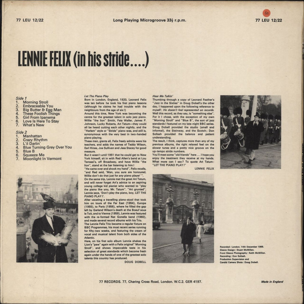 Lennie Felix In His Stride UK vinyl LP album (LP record)