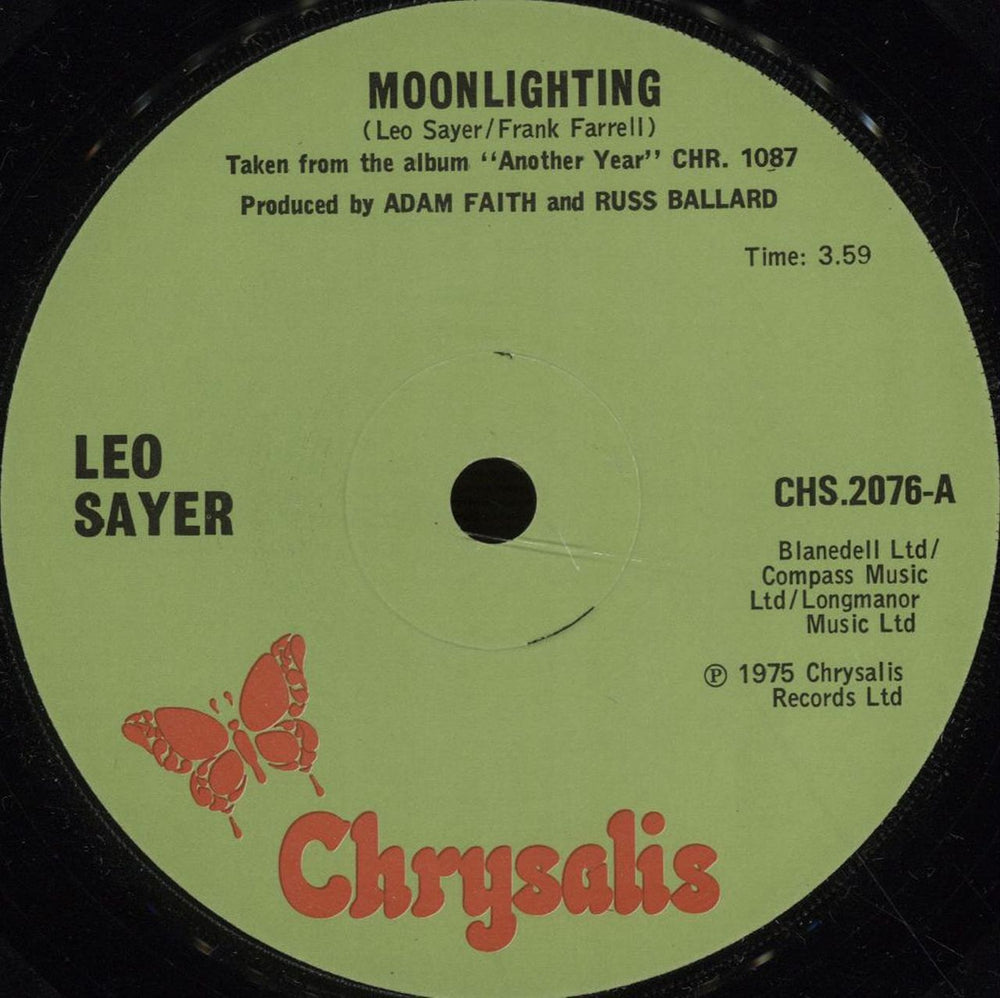 Leo Sayer Moonlighting - 4pr UK 7" vinyl single (7 inch record / 45) CHS.2076