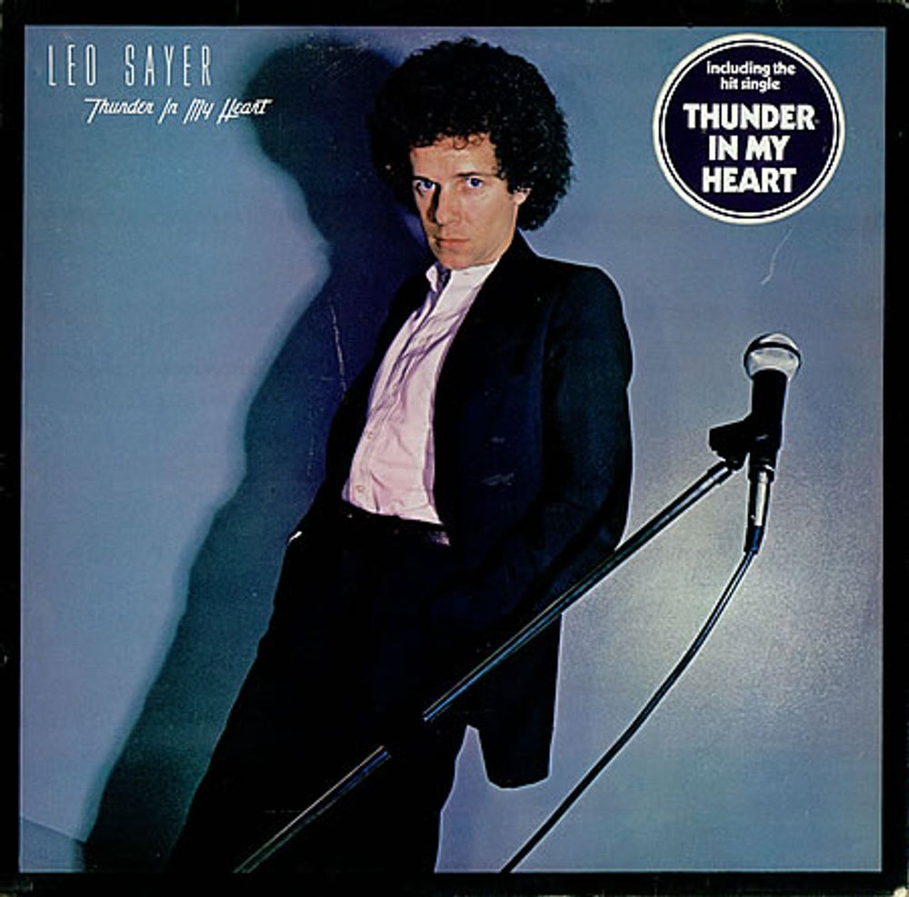 Leo Sayer Thunder In My Heart - hype sticker UK vinyl LP album (LP record) CDL1154