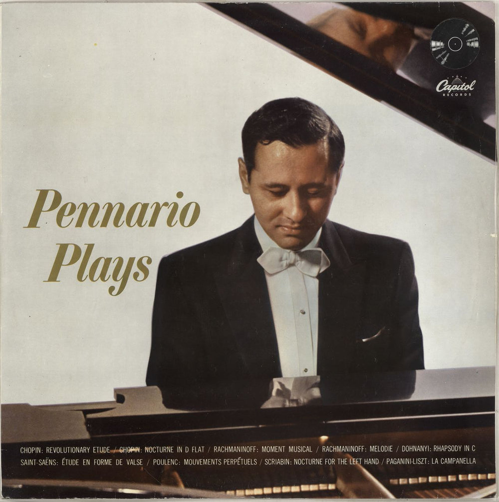 Leonard Pennario Pennario Plays South African vinyl LP album (LP record) P8469