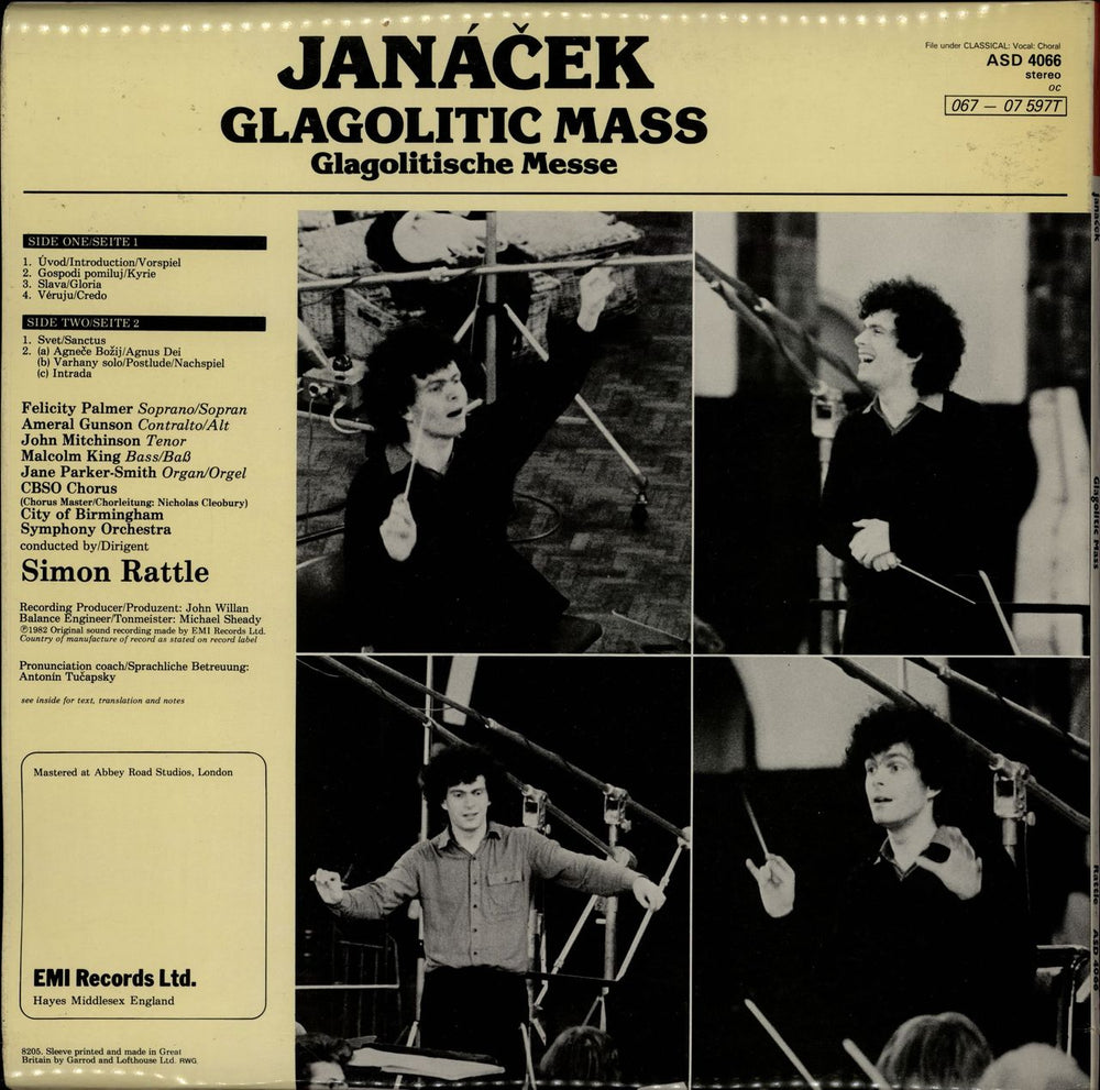 Leoš Janácek Glagolitic Mass UK vinyl LP album (LP record)