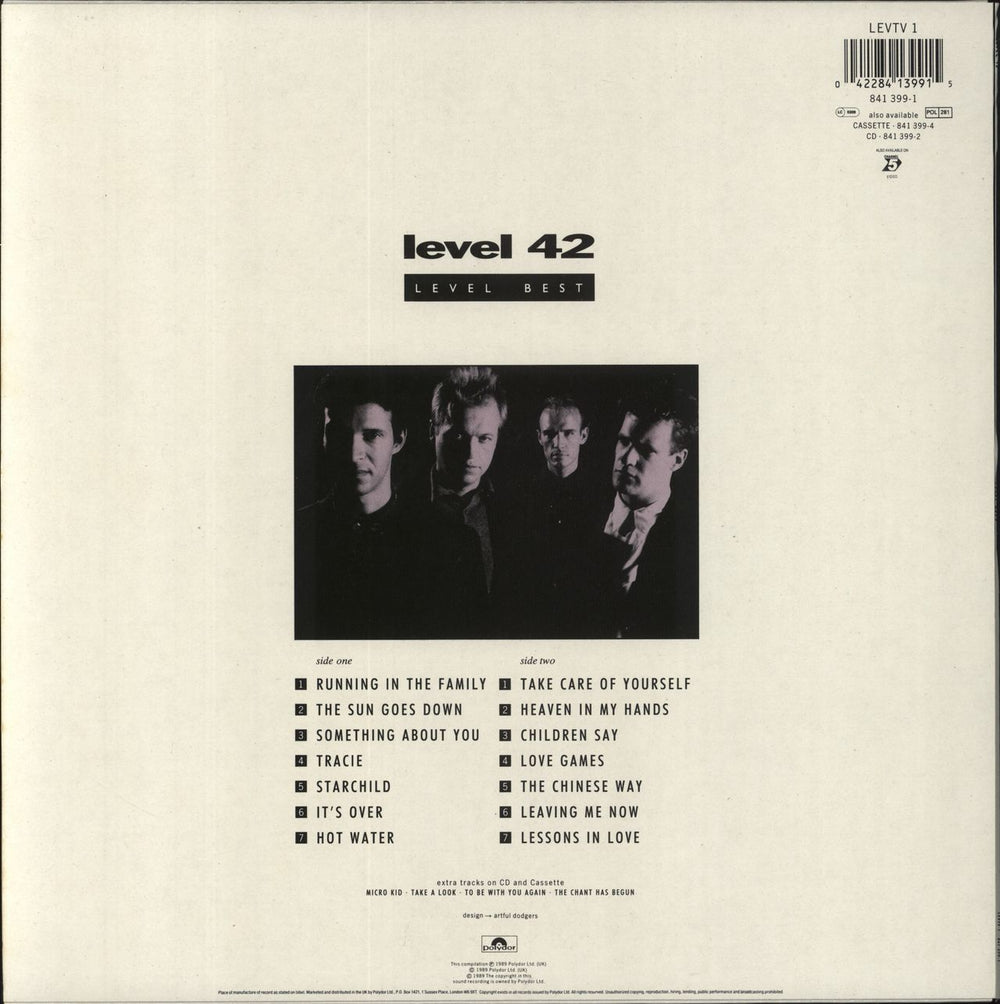 Level 42 Level Best + merch insert Dutch vinyl LP album (LP record) 042284139915