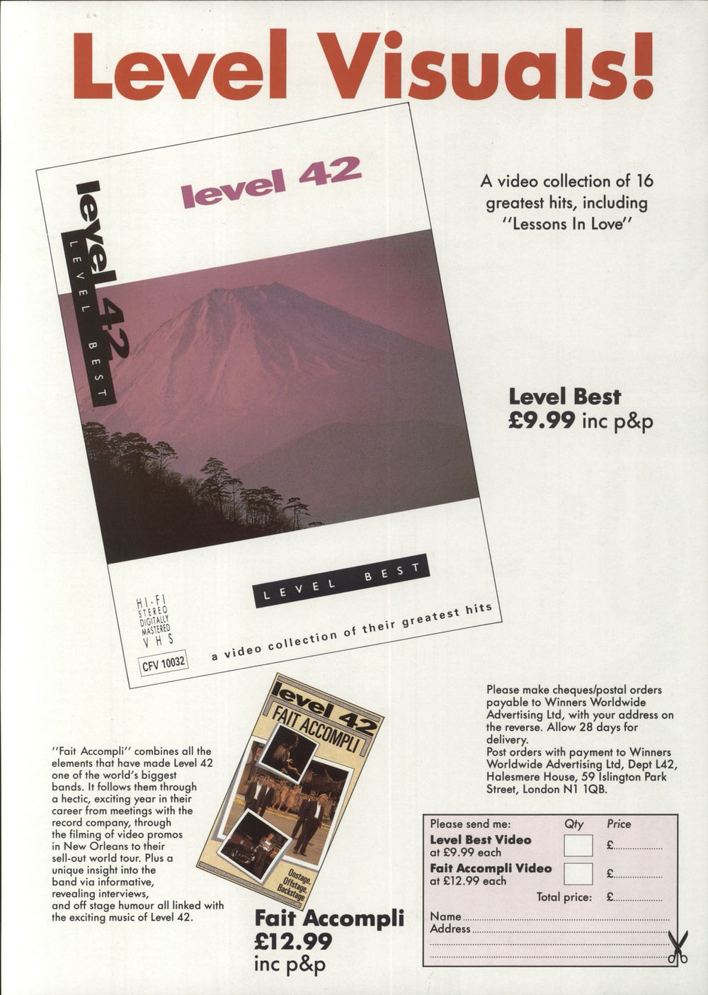 Level 42 Level Best + merch insert Dutch vinyl LP album (LP record)