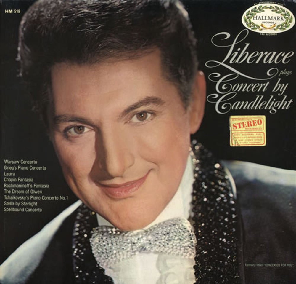 Liberace Concert By Candlelight UK vinyl LP album (LP record) SHM518