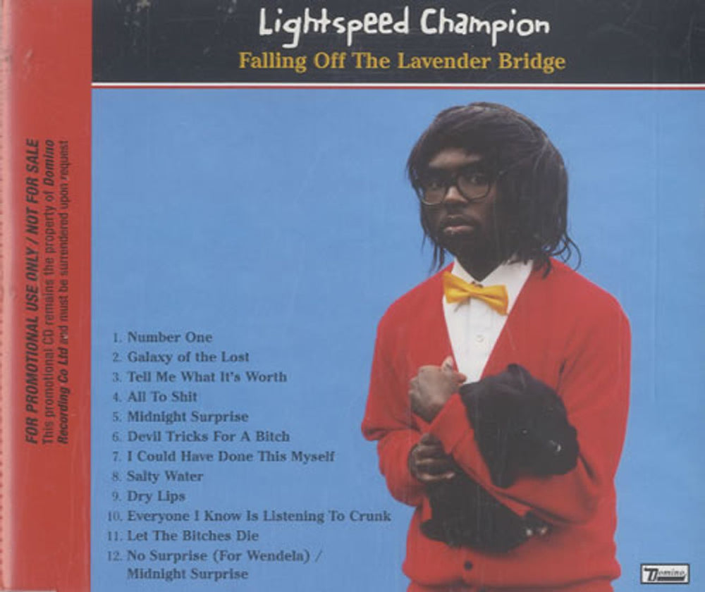 Lightspeed Champion Falling Off The Lavender Bridge US Promo CD album (CDLP) WIGCD186P