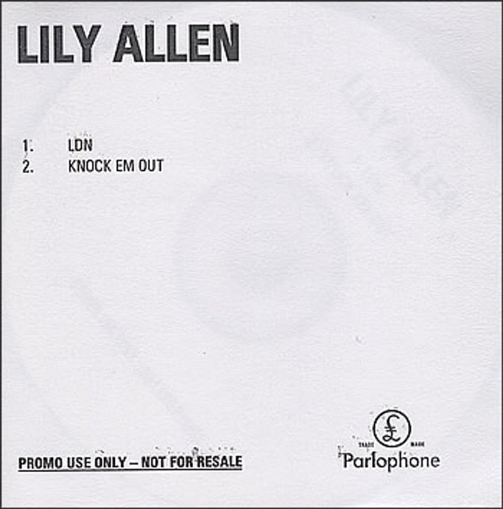 Lily Allen LDN/Knock 'Em Out UK CD-R acetate CD-R ACETATE