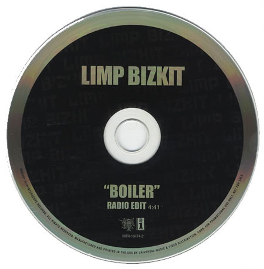 Limp Bizkit Boiler US Promo CD single (CD5 / 5") INTR104742