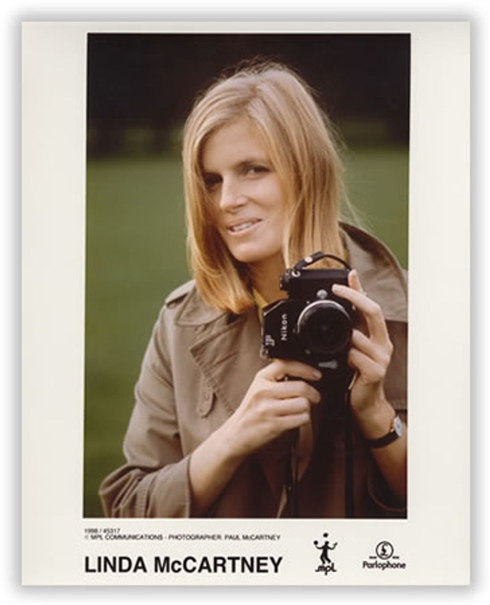 Linda McCartney Portrait by Paul McCartney UK Promo photograph 10" X 8" PUBLICITY STILL