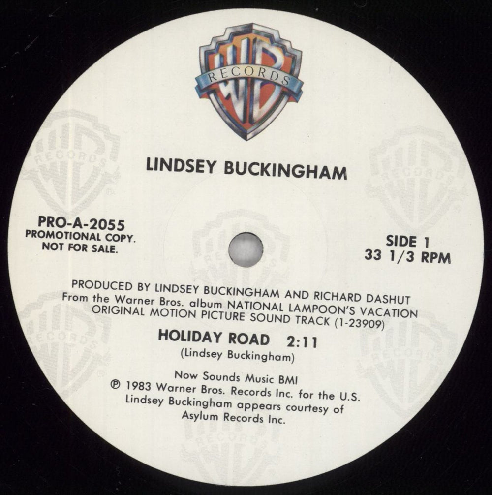 Lindsey Buckingham Holiday Road US Promo 12" vinyl single (12 inch record / Maxi-single) LIN12HO86189