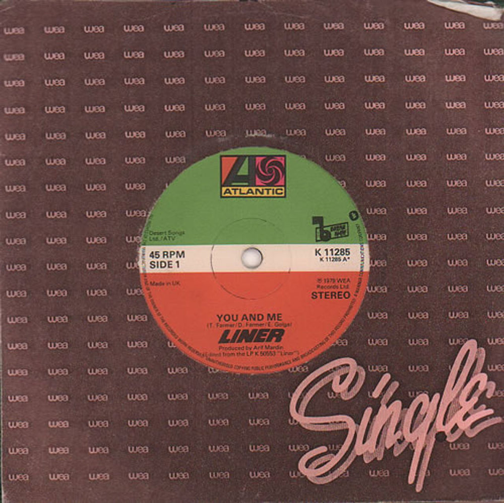 Liner You And Me UK 7" vinyl single (7 inch record / 45) K11285