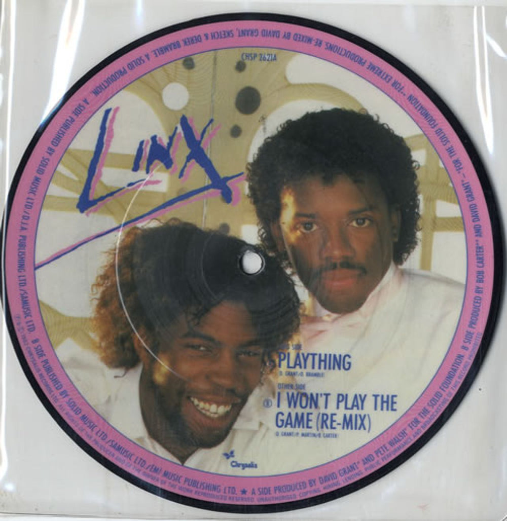 Linx Plaything UK 7" vinyl picture disc (7 inch picture disc single) CHSP2621