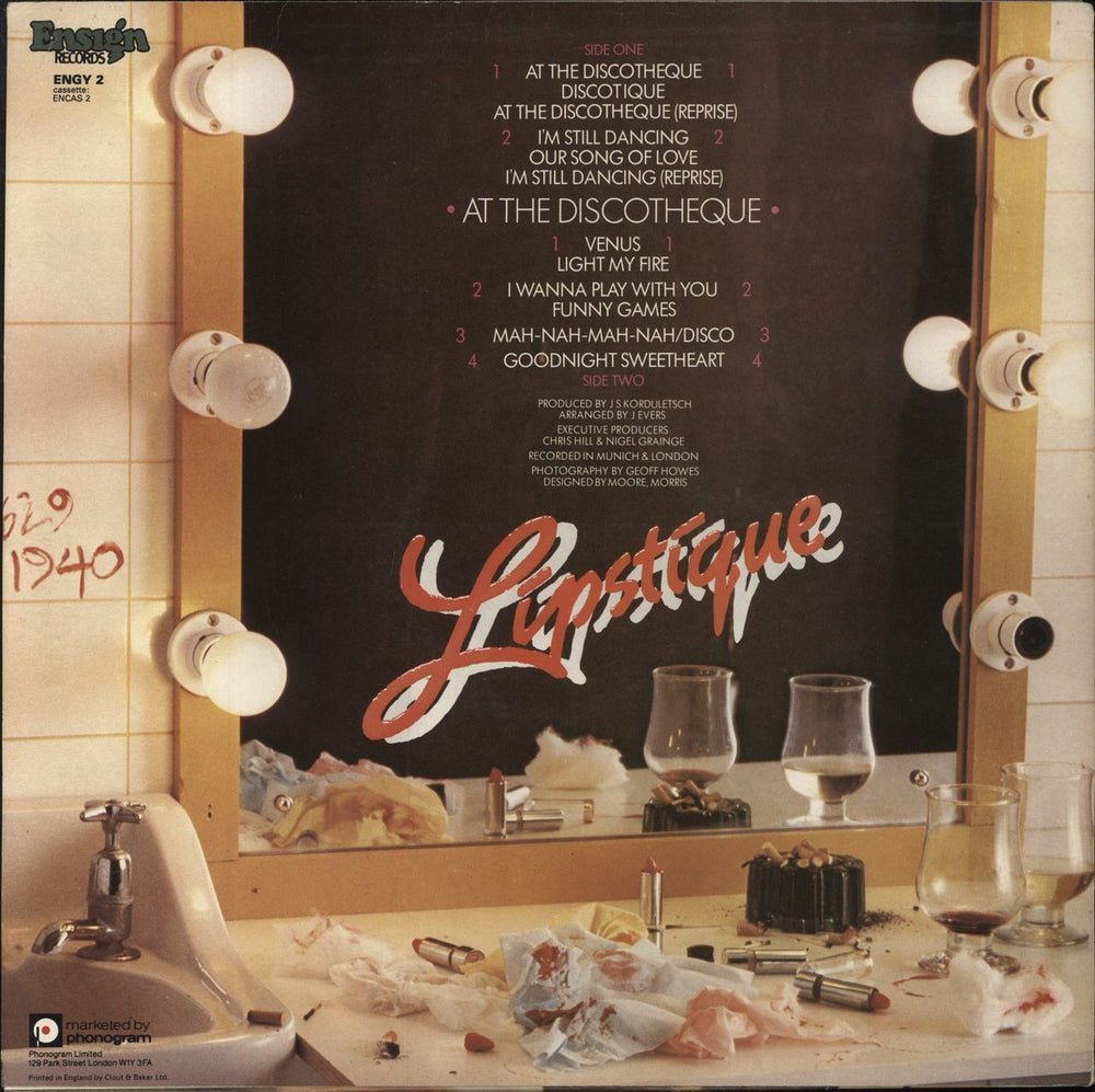 Lipstique At The Discotheque UK vinyl LP album (LP record)