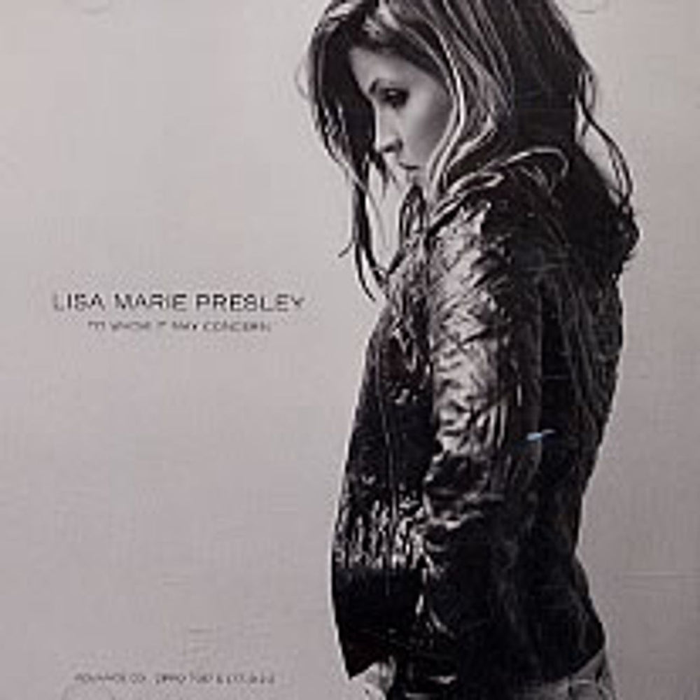 Lisa Marie Presley To Whom It May Concern US Promo CD album (CDLP) DPRO-17710