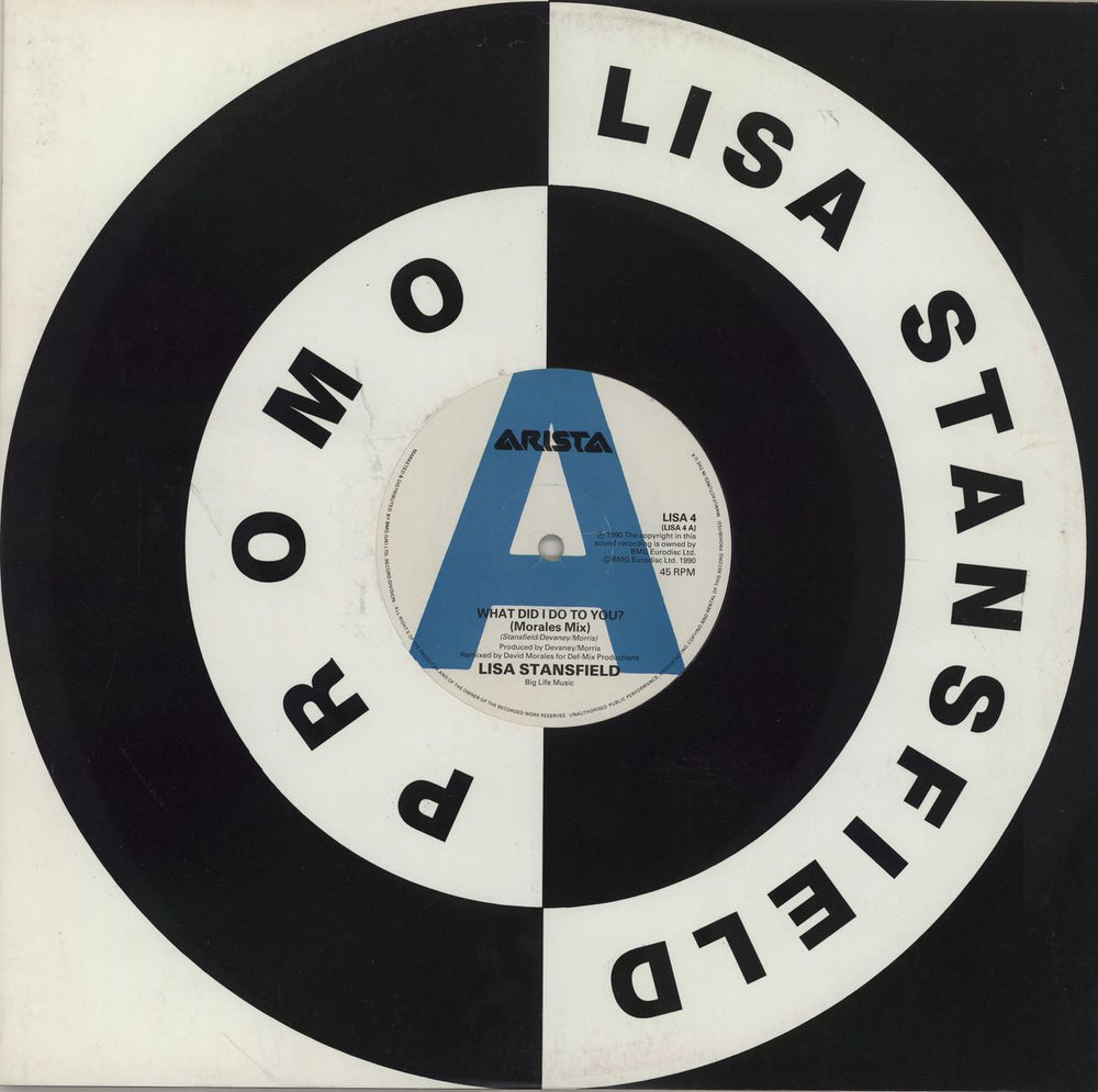 Lisa Stansfield What Did I Do To You? UK Promo 12" vinyl single (12 inch record / Maxi-single) LISA4