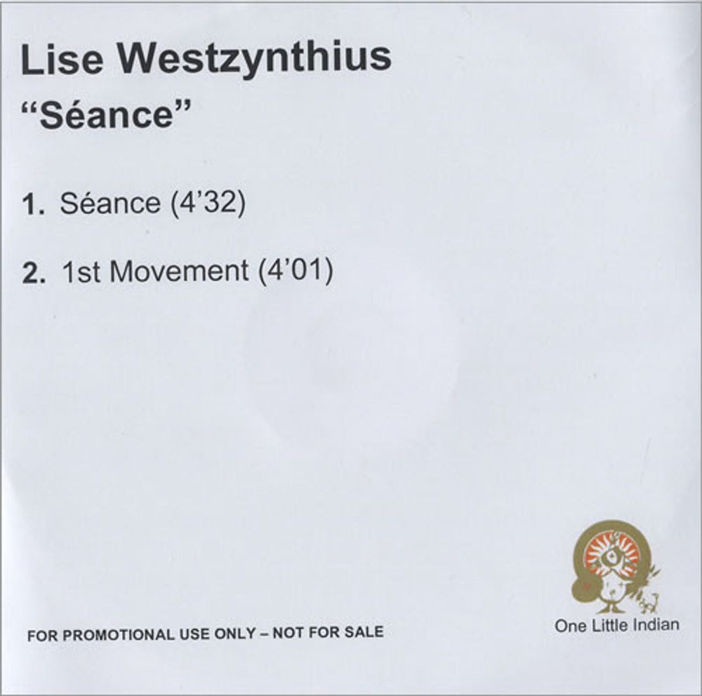 Lise Westzynthius Seance UK Promo CD-R acetate CD-R ACETATE