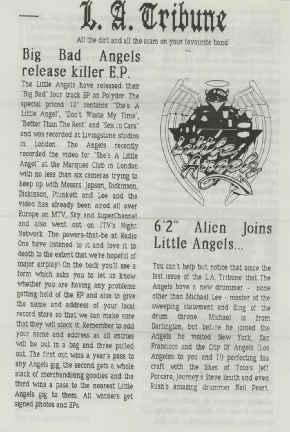 Little Angels Ninety In The Shade + Newsletter UK 12" vinyl single (12 inch record / Maxi-single) LIT12NI596333