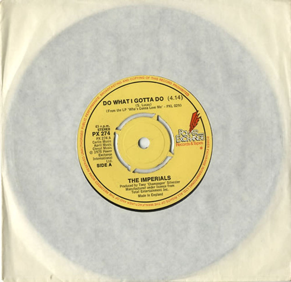 Little Anthony And The Imperials Do What I Gotta Do UK 7" vinyl single (7 inch record / 45) PX274