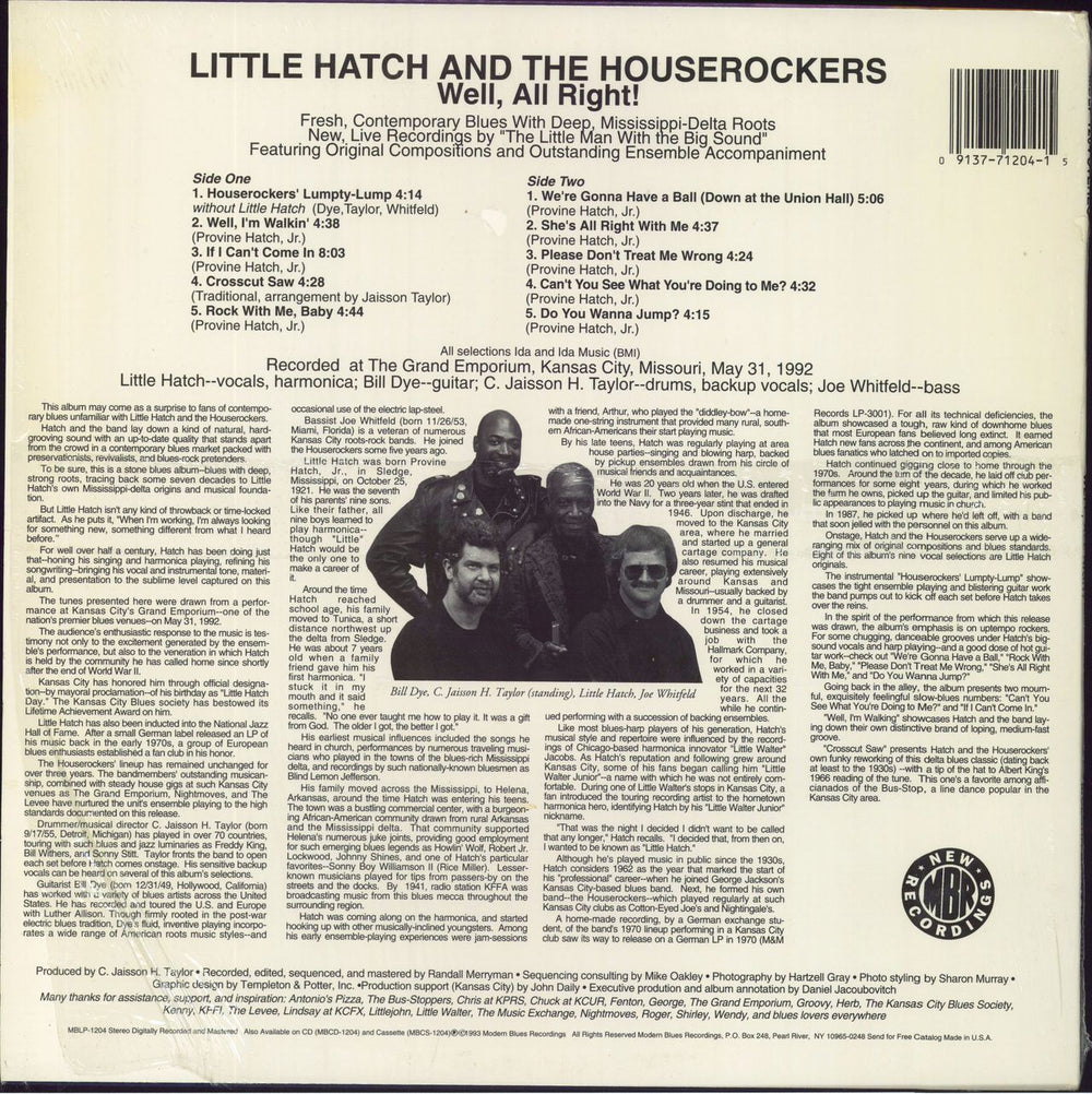 Little Hatch Well, All Right! + Shrink US vinyl LP album (LP record) 091377120415