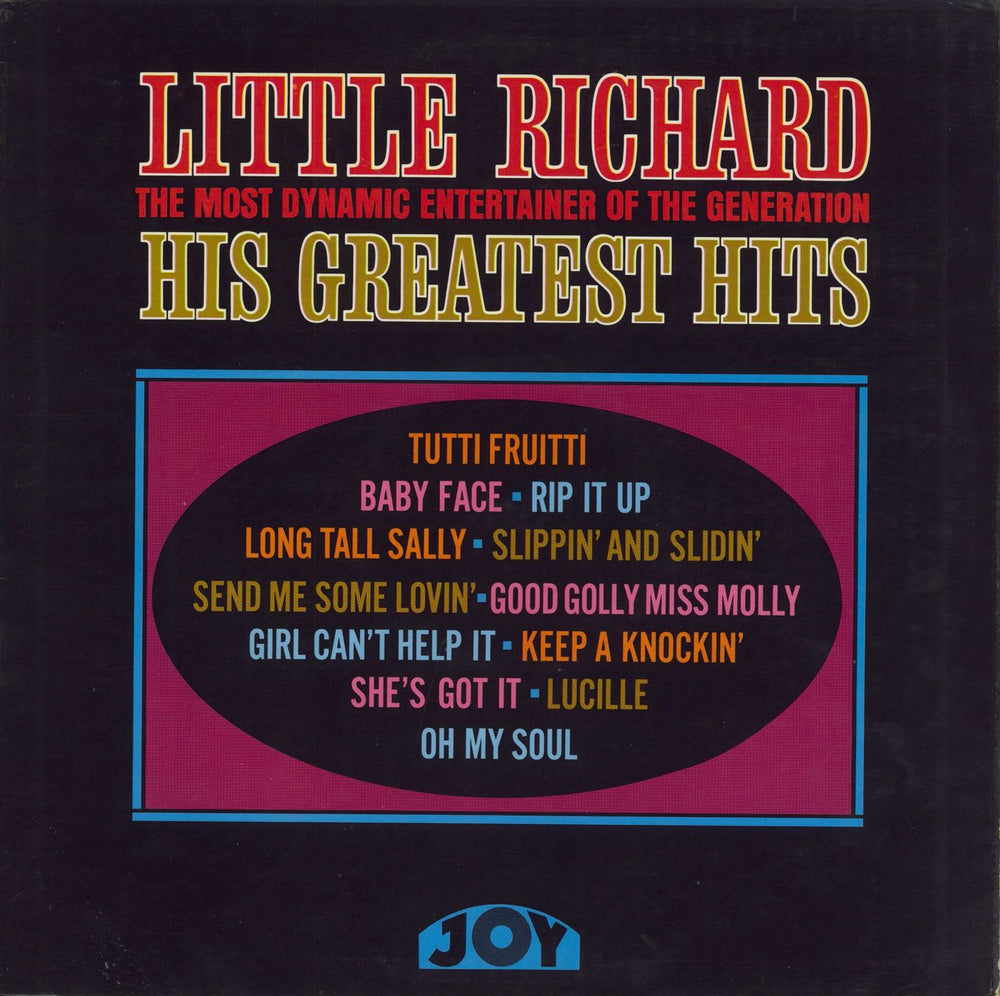 Little Richard His Greatest Hits - EX UK vinyl LP album (LP record) JOY107