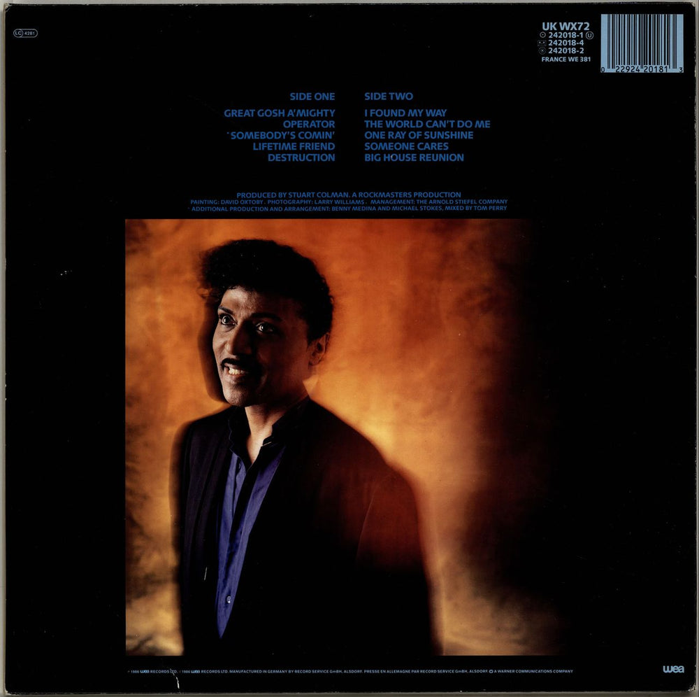 Little Richard Lifetime Friend UK vinyl LP album (LP record)