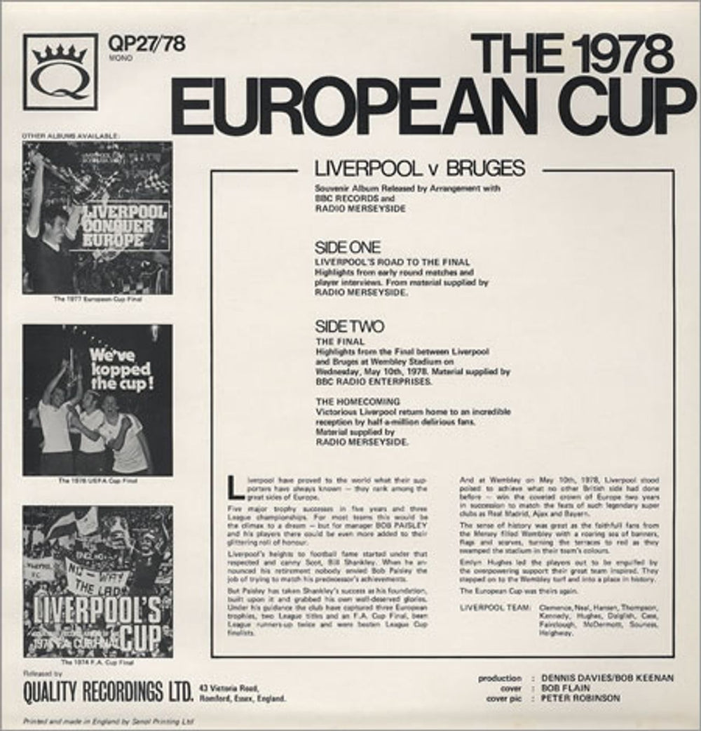 Liverpool FC The Legend Of Europe UK vinyl LP album (LP record) LFCLPTH119649