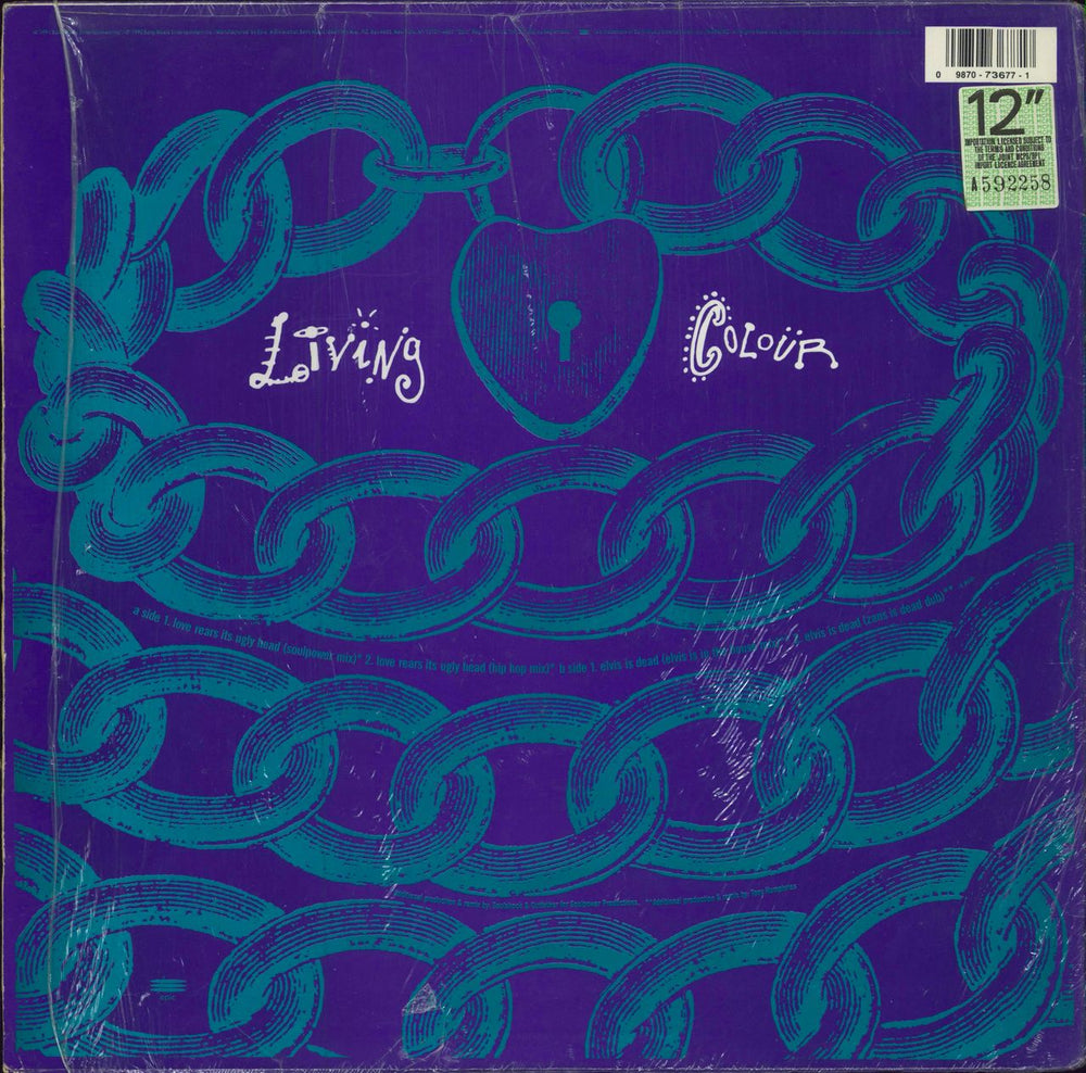 Living Colour Love Rears Its Ugly Head US 12" vinyl single (12 inch record / Maxi-single) 098707367717